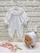 Resim Miço Baby Me Cho Kız Bebek Dantel Detaylı Yenidoğan Hastane Çıkışı Hediyelik Mevlüt Tulum 