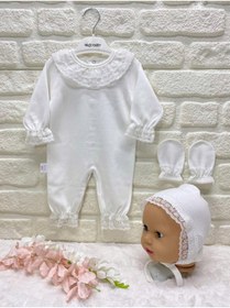 Resim Miço Baby Me Cho Kız Bebek Dantel Detaylı Yenidoğan Hastane Çıkışı Hediyelik Mevlüt Tulum 