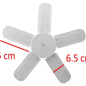 Resim Badem10 Beş Pervaneli Tasarruflu Ampul 72 W Led Lamba Beyaz E27 Duy 6480 Lümen Uzun Ömürlü 220 Volt 1 Adet 