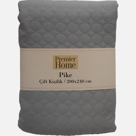 Resim Premier Home Jakar Retro Çift Kişilik Pike Gri 