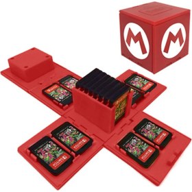 Resim Zljnx Katlanabilir Mario Oyun Depolama Bo Anahtarı Oyun Kartları Nintendo Anahtarı Için Oyun Kartı Durumda 16'ya Kadar Oyun Kartları Mario M (Yurt Dışından) 