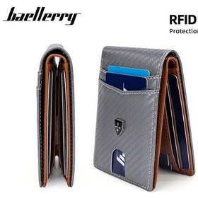 Resim Baellerry Minimalist Rfıd Koruma Çift Kat Deri Çoklu Kart Cüzdan Erkek Kartlık 001 