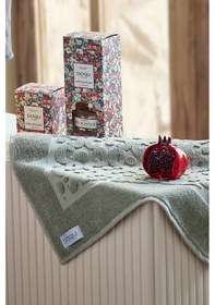 Resim Doqu Home Leris Bouquet Ayak Havlusu Yeşil 