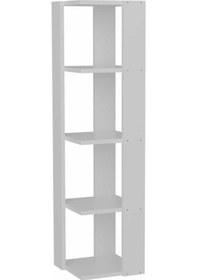 Resim Dekorister Venita Köşe Kitaplık Beyaz 