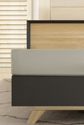 Resim Orta Vizon Çift Kişilik Fitted / Lastikli Pamuk Çarşaf Kigili