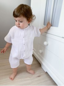Resim Babys Field %100 Pamuklu 4 Katlı Bambu Müslin Tulum 