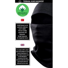 Resim Motobros Motosiklet Balaklava Termal Kar Maskesi Kayak ve Doğa Sporları Maskesi 