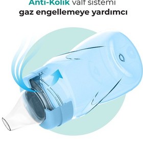 Resim Mamajoo Antikolik Akıtmaz Alıştırma Bardağı 270 ml Powder Blue, 9 Ay+ 