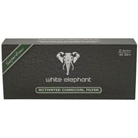 Resim White Elephant 40 lı 6 mm. Karbon Pipo Filtre Filitresi pz71 