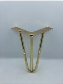 Resim Karakoçaksesuar Metal, 3 Mil 18x12x12 Gold Berjer, Koltuk, Mobilya Ayağı (4 Adet 