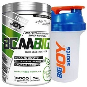 Resim Bigjoy Bcaabig Yeşil Elma Aromalı 589g Bcaa - Glutamin (10g Bcaa - 4g Glutamin - 1g Taurine) Aminoasit 