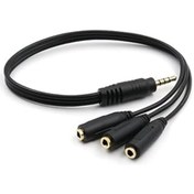 Resim Pazarcan Lunatic 0043 Kulaklık Mikrofon Çoklayıcı 3 Port 3.5Mm Splitter Çevirici 30Cm 3,5 Mm Erkek 1X Adet - 