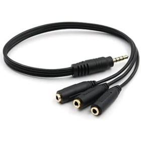 Resim Pazarcan Lunatic 0043 Kulaklık Mikrofon Çoklayıcı 3 Port 3.5Mm Splitter Çevirici 30Cm 3,5 Mm Erkek 1X Adet - 