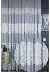 Resim Raporlu, Kırışmaz 1e3 Kat Sık Pile Kırık Beyaz Tül Perde 