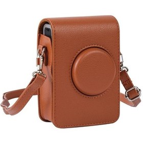 Resim Instax Mini Evo Kahverengi Askılı Deri Çanta 