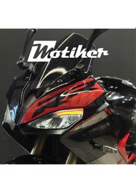 Resim Rks Qj Srk125r Far Üstü Kaş Tasarım Kırmızı Şeffaf Sticker Etiket Modeli 