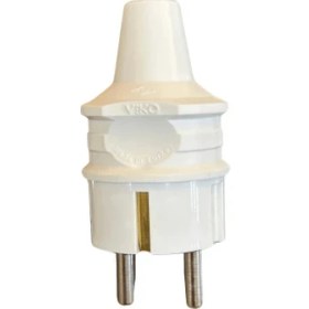 Resim Viko Topraklı Düz Erkek Fiş Beyaz (10 Adet) 