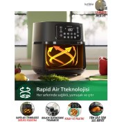 Resim 7,2 Litre Uzaktan Kontrollü Airfryer, 2000W, Rapid Air Teknolojisi, Beyaz 