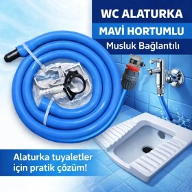 Resim Plasyay Duvar Sabitlemeli Taharet Hortumu Düz Rekorlu 100 cm 