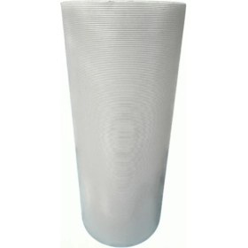 Resim 48 cm x 1 Metre Beyaz Çizgi Desenli Suni Deri, Çekmece Içi Kaydırmaz Halı , Raf Örtüsü 