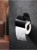 Resim Sas Haus Yapışkanlı Siyah Geniş Kapaklı Tuvalet Kağıtlığı Wc Kağıtlık Tuvalet Kağıdı Askısı 