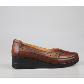 Resim Castle Black 42765-1 Hakiki Deri Ortopedik Taba Kadın Günlük Anne Ayakkabısı Taba 