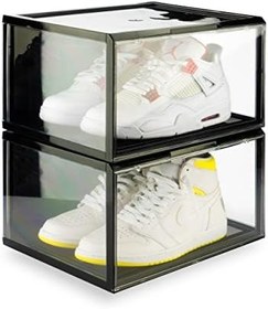 Resim Crep Protect Ayakkabı Saklama Kutusu - Ultimate Sneaker Crates 2.0, Ayakkabı Düzenleyici, İstiflenebilir Ayakkabı Kasaları (Paket Başına 2 Kasa) 