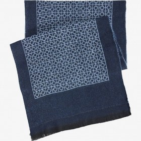 Resim AC&Co / Altınyıldız Classics Erkek Desenli Sıcak Tutan Atkı Lacivert - Mavi 