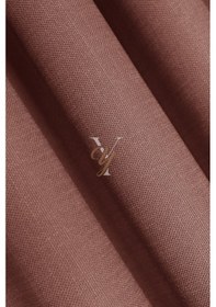 Resim Keten Fon Perde V-4023 Nar Çiçeği Çok Renkli 