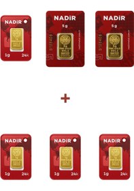 Resim Nadir Gold 24 Ayar 14 Gram Külçe Altın 2 Adet 5 Gram Külçe Altın + 4 Adet 1 Gram Külçe Altın 