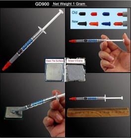 Resim Chips 2 Adet Gd900 Termal Macun 1 gr 1 Adet Scraper Yüksek Performans 4.8 W/mk 