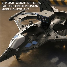 Resim D20 Kameralı Wifi App Uçan Jet Drone Gyro Stabilize Engel Kaçınmalı Uzaktan Kumandalı Akıllı Köpük Uçak 