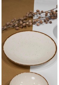 Resim Güral Porselen Atina 24 Parça Yemek Takimi Side Krem 