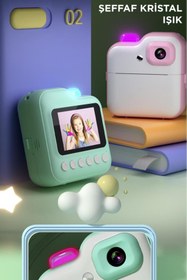 Resim Umut Matbaacılık Cmr15 Mavi Dijital Video Fotoğraf Çocuk Kamerası Anlık Termal Resim Kağıt Baskılı Yazıcı 