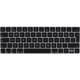 Resim iOS Uyumlu Macbook 15’ Pro 2017 A1707 Zore Klavye Koruyucu Silikon Ped Siyah 