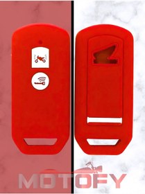 Resim Honda Pcx Forza Motosiklet Silikon Anahtarlık - Anahtar Kılıfı Kırmızı 