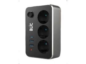 Resim Çoklayıcı 3lü Priz 2 USB 1 Type-C 2 Metre Kablo Anahtarlı Termal Akım Korumalı Priz 
