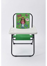 Resim Exent Kids 2 6 Yaş, Katlanır Portatif Mama Sandalyesi, Tak-çıkar Masa İle-cool Girl-yeşil 