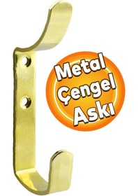 Resim Çengel Metal Portmanto Vestiyer Duvar Dolap Elbise Askısı Gold Mobilya Kapı Askılığı Aparatı 