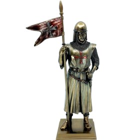 Resim Orta Çağ Mızraklı Tapınak Şövalyesi Koleksiyonluk Biblo 