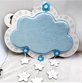 Resim Ahşap Yıldızlı Uygun Fiyatlı Bebek Kapı Süsü Erkek Bebek Çok Renkli 