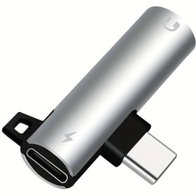 Resim 2-in-1 USB-C 3.5mm Ses ve Şarj Adaptörü - Geliştirilmiş DAC Ses Kalitesi - iPhone 15/16, Xiaomi 14/13, Google PIXEL ve Daha Fazlası ile Uyumlu - Siyah/Gümüş 