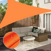 Resim Bir adet açık hava üçgen tentesi, avlu balkon güneşlik yelken, katlanabilir güneşlik baraka peyzaj yağmur barakası, teras/bahçe/veranda/dış mekan etkinlikleri için uygun 