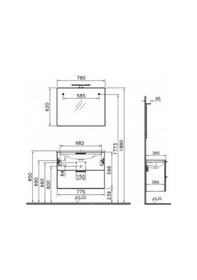 Resim Vitra Mia Banyo Dolabı Seti 80 Cm Parlak Beyaz 75024 Beyaz 