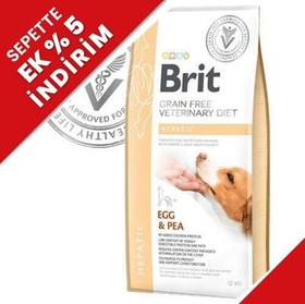 Resim Brit Veterinary Diets Hepatic Tahılsız Yumurta Bezelye Köpek Maması 12 Kg 
