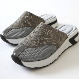 Resim Suma Gri File Detaylı Taşlı Terlik 001 