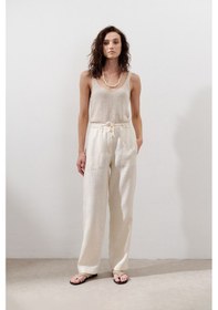 Resim Manuka Keten Barrel Pantolon Vanilya Vanilya 