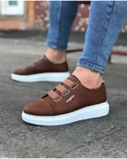 Resim WG Fashion Mp026 Bt Bağcıksız Lastikli Ortopedik Yüksek/kalın Taban Erkek Sneaker Taba 