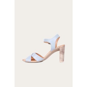 Resim Bueno Shoes Mavi Deri Kadın Topuklu Sandalet 