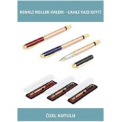 Resim Metal Renkli Roller Kalem Tasarım Hediyelik 13.5 Cm 1 Adet 